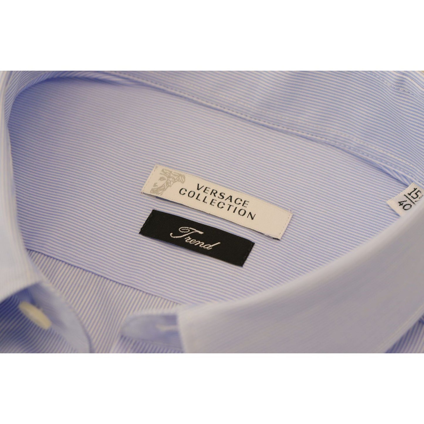 Versace Collection Elegant Light Blue Dress Shirt Versace Collection