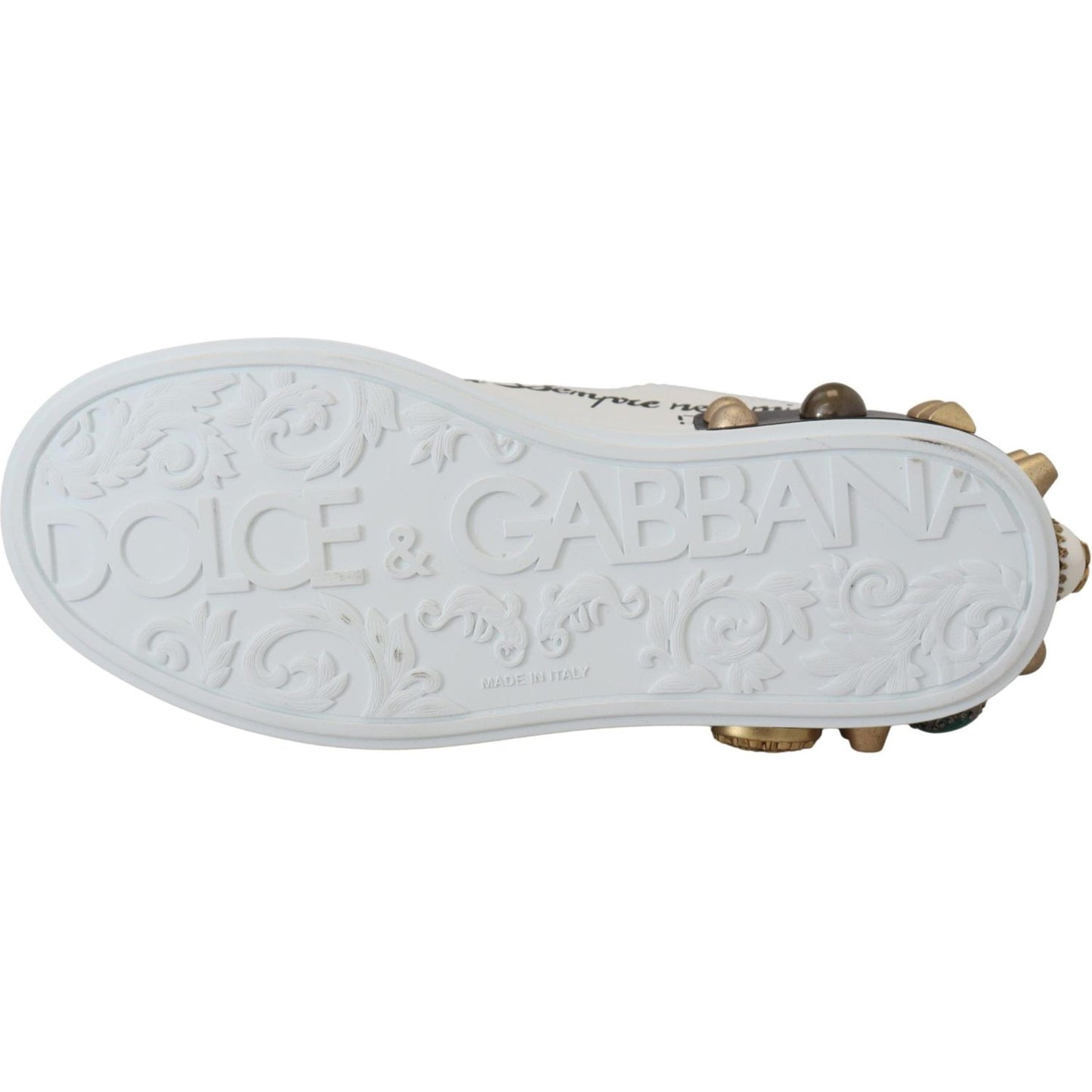 Dolce & Gabbana Queen Crown Chic Leather Sneakers Dolce & Gabbana