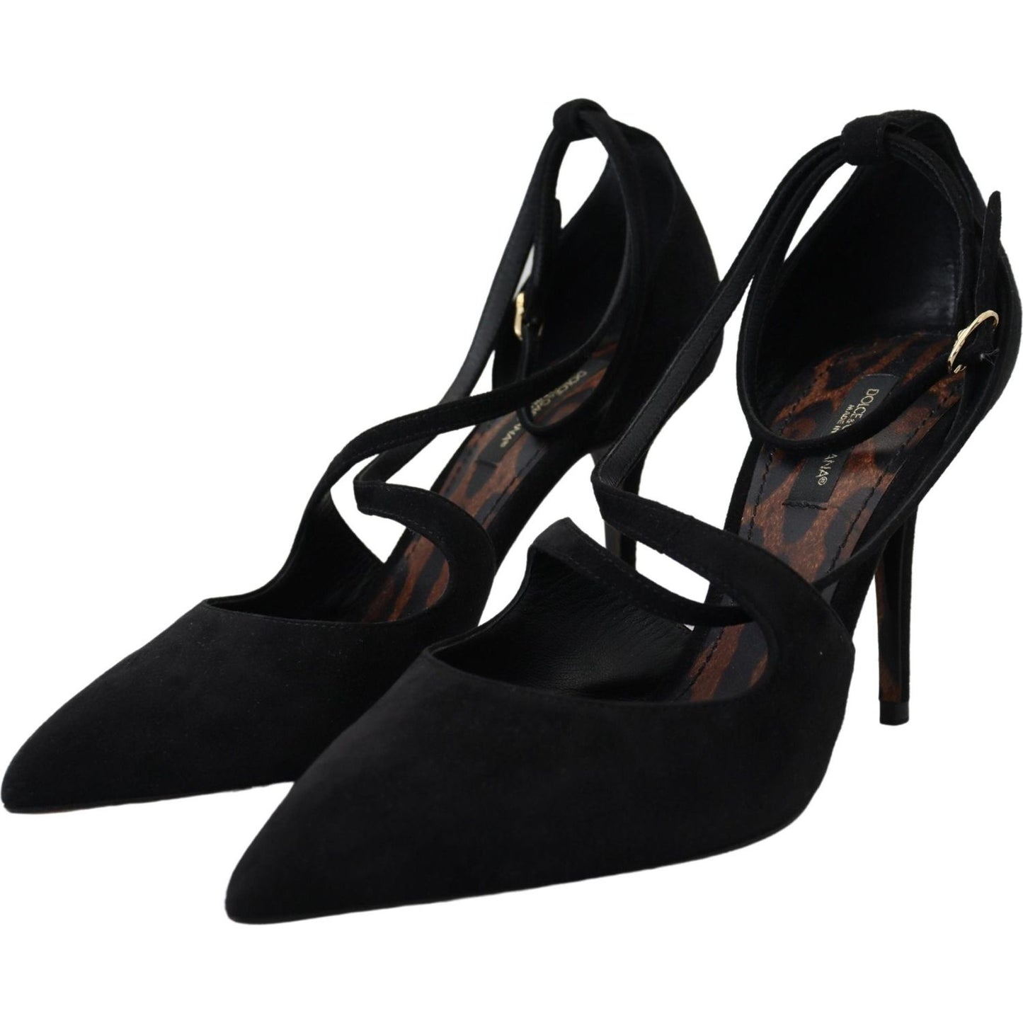 Dolce & Gabbana Elegant Ankle Strap Suede Heels Dolce & Gabbana