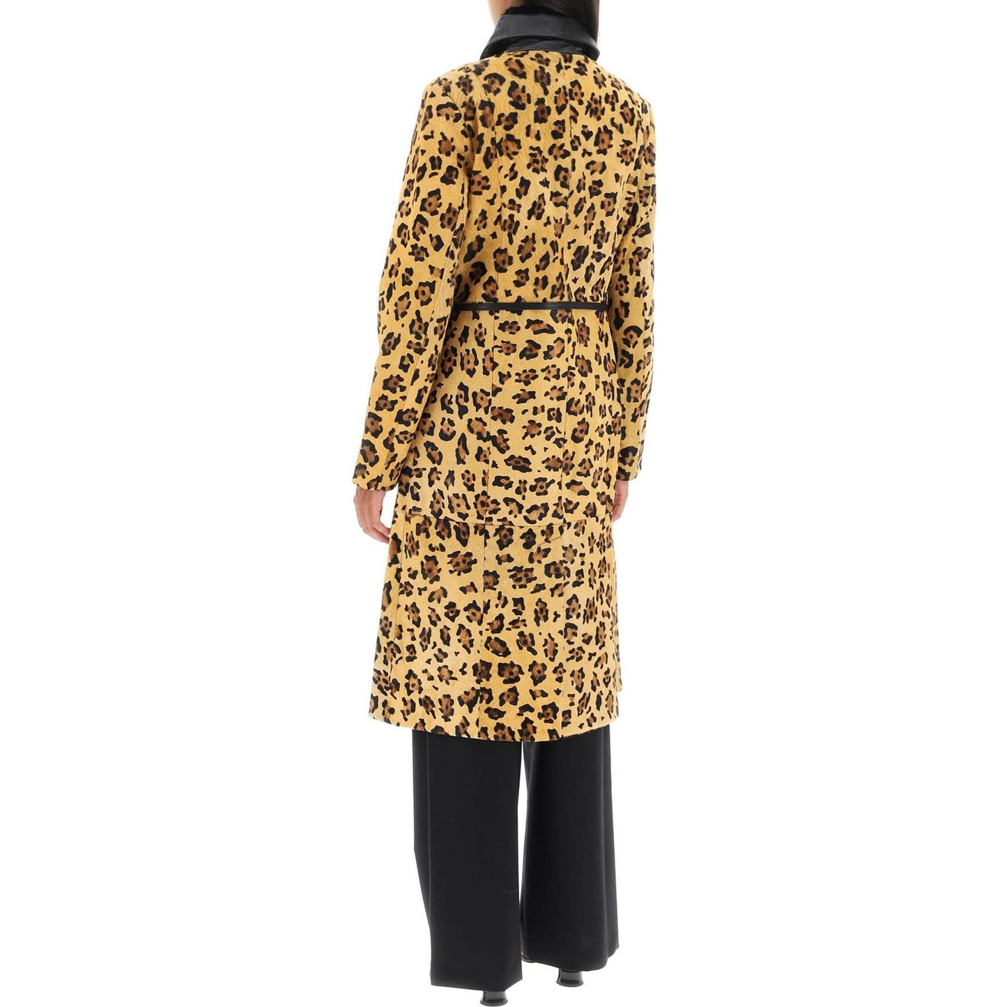 Saks Potts 'ginger' leopard motif ponyskin coat Jackets Saks Potts