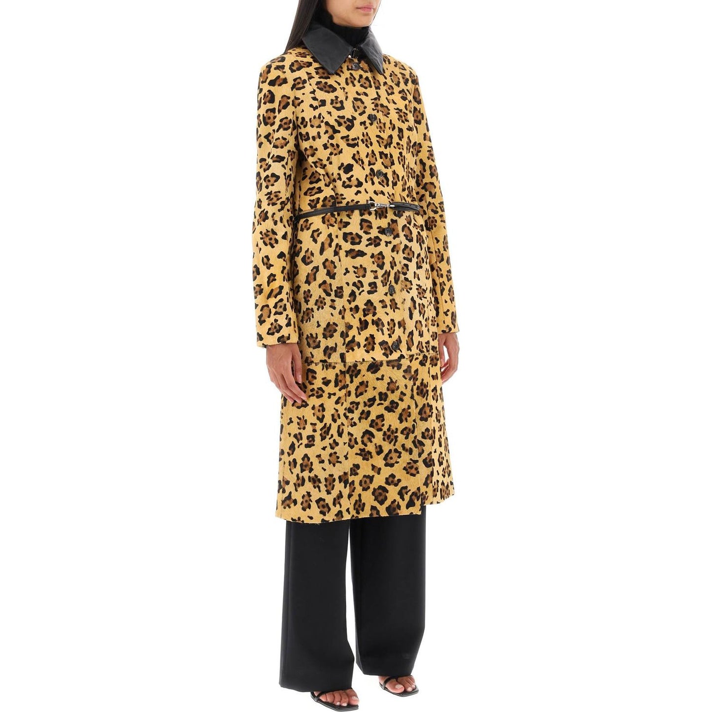 Saks Potts 'ginger' leopard motif ponyskin coat Jackets Saks Potts