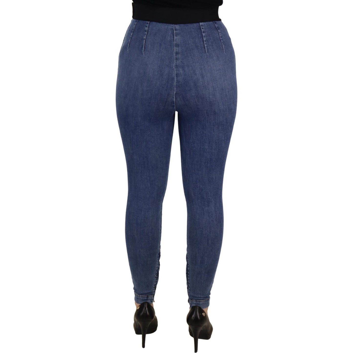 Dolce & Gabbana High Waist Skinny Denim The latest in style, these skinny jeans take it up a notch with a flattering high waist. Made of 98% cotton and 2% elastane, they offer a snug yet comfortable stretch fit. Country of origin: IT, you'll be donning a Dolce & Gabbana