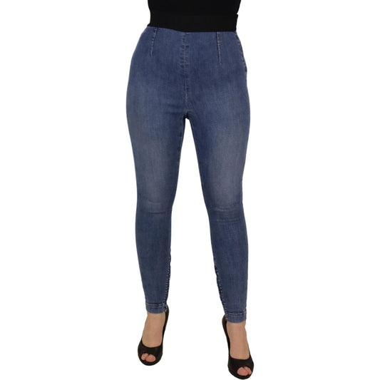 Dolce & Gabbana High Waist Skinny Denim The latest in style, these skinny jeans take it up a notch with a flattering high waist. Made of 98% cotton and 2% elastane, they offer a snug yet comfortable stretch fit. Country of origin: IT, you'll be donning a Dolce & Gabbana