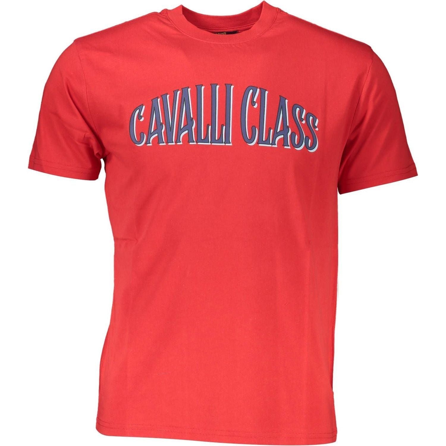 Cavalli Class Red Cotton Men T-Shirt