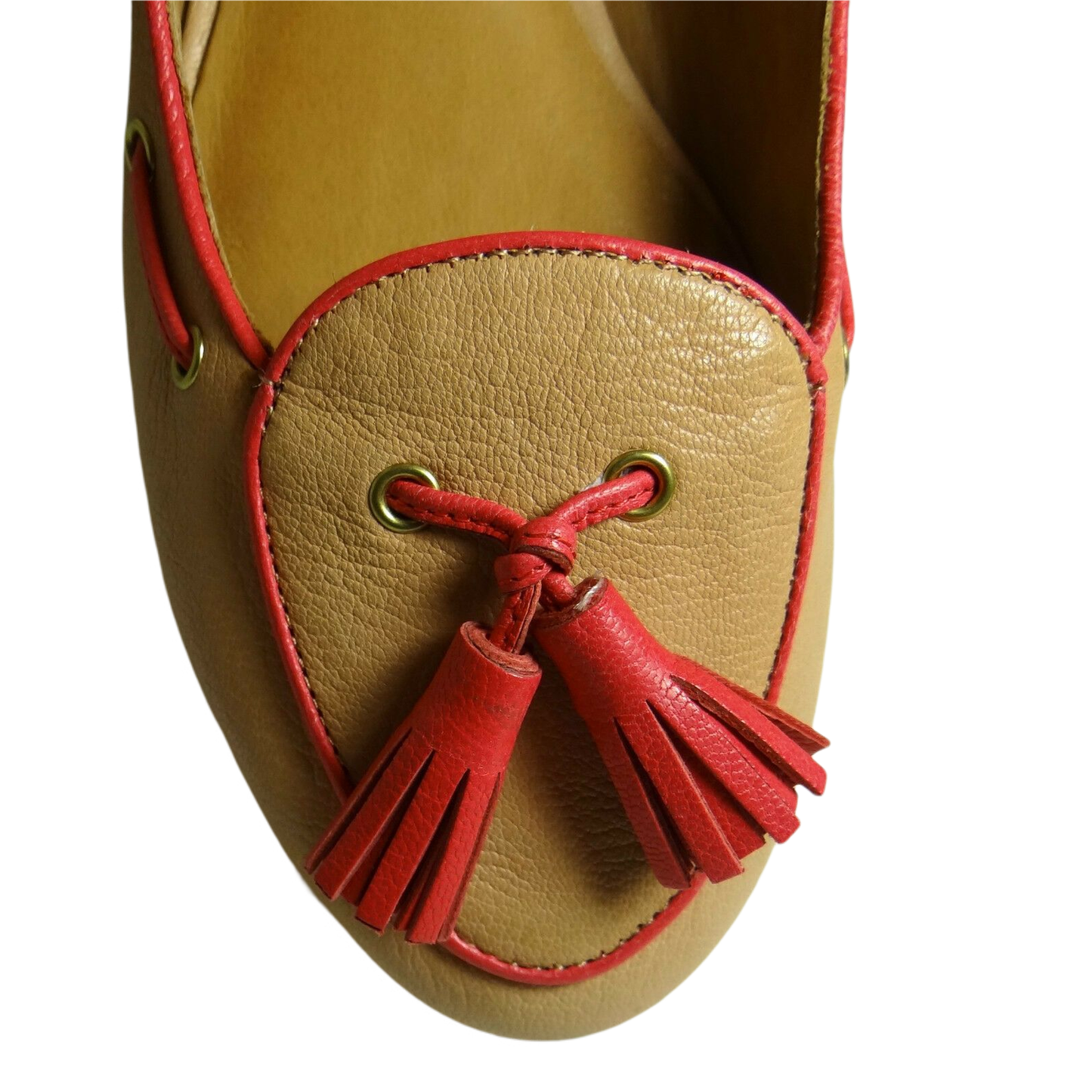 COACH Manika Soft Tan Leather Flat Shoes COACH