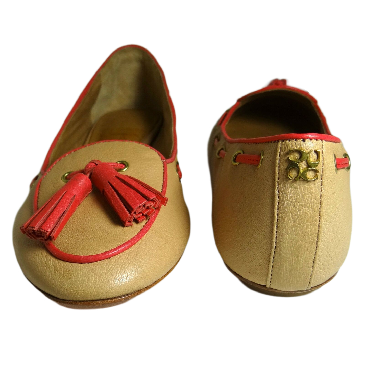 COACH Manika Soft Tan Leather Flat Shoes COACH