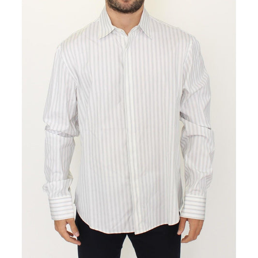 Ermanno Scervino Elegant Striped Cotton Casual Shirt Ermanno Scervino