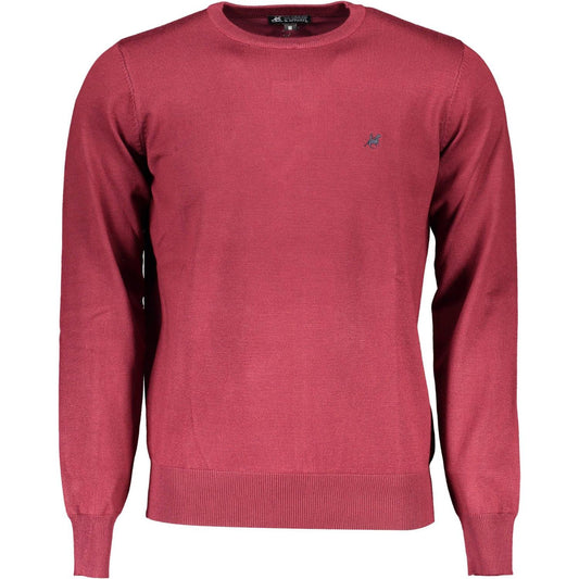 U.S. Grand Polo Crimson Nylon Round Neck Sweater U.S. Grand Polo