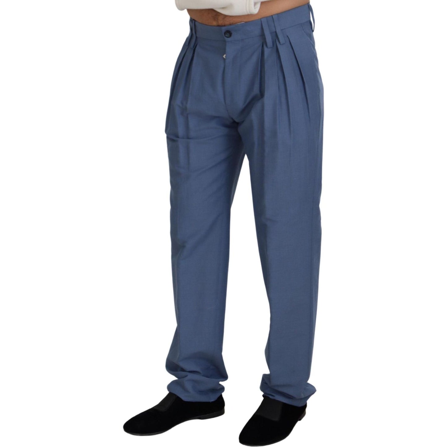 Dolce & Gabbana Elegant Regular Fit Dress Pants in Blue Jeans & Pants Dolce & Gabbana