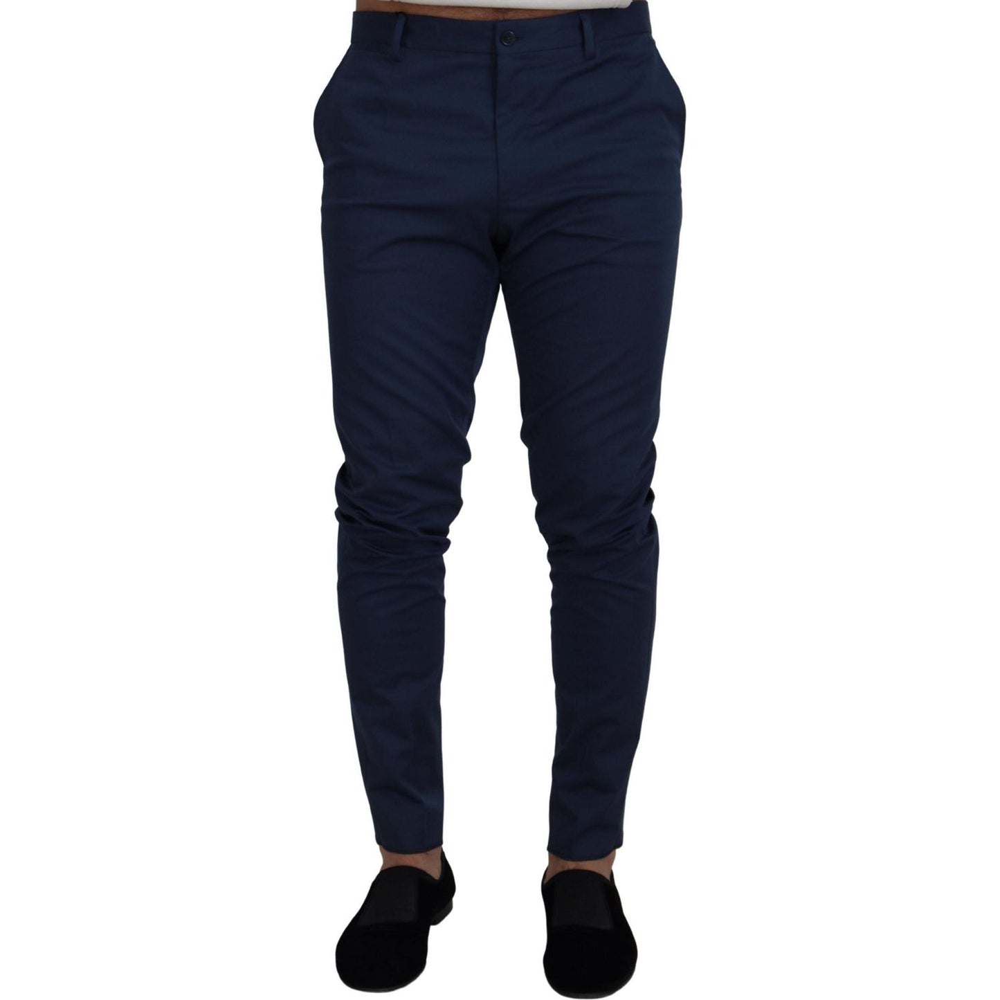 Dolce & Gabbana Elegant Slim Fit Chinos in Blue Jeans & Pants Dolce & Gabbana