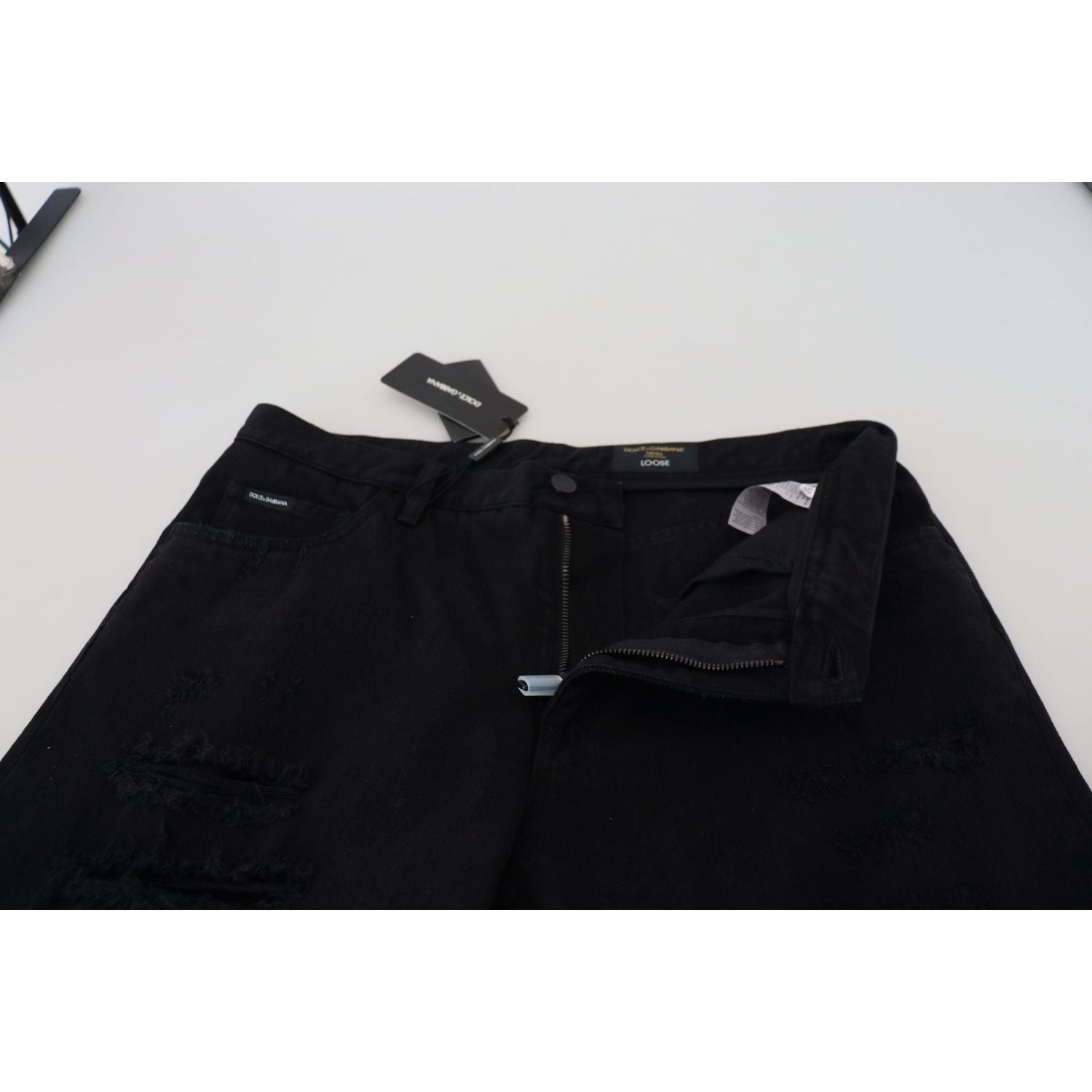 Dolce & Gabbana Elegant Black Loose Fit Italian Jeans