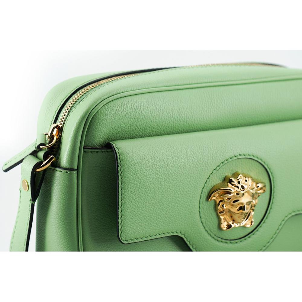 Versace Elegant Mint Green Leather Camera Case Bag