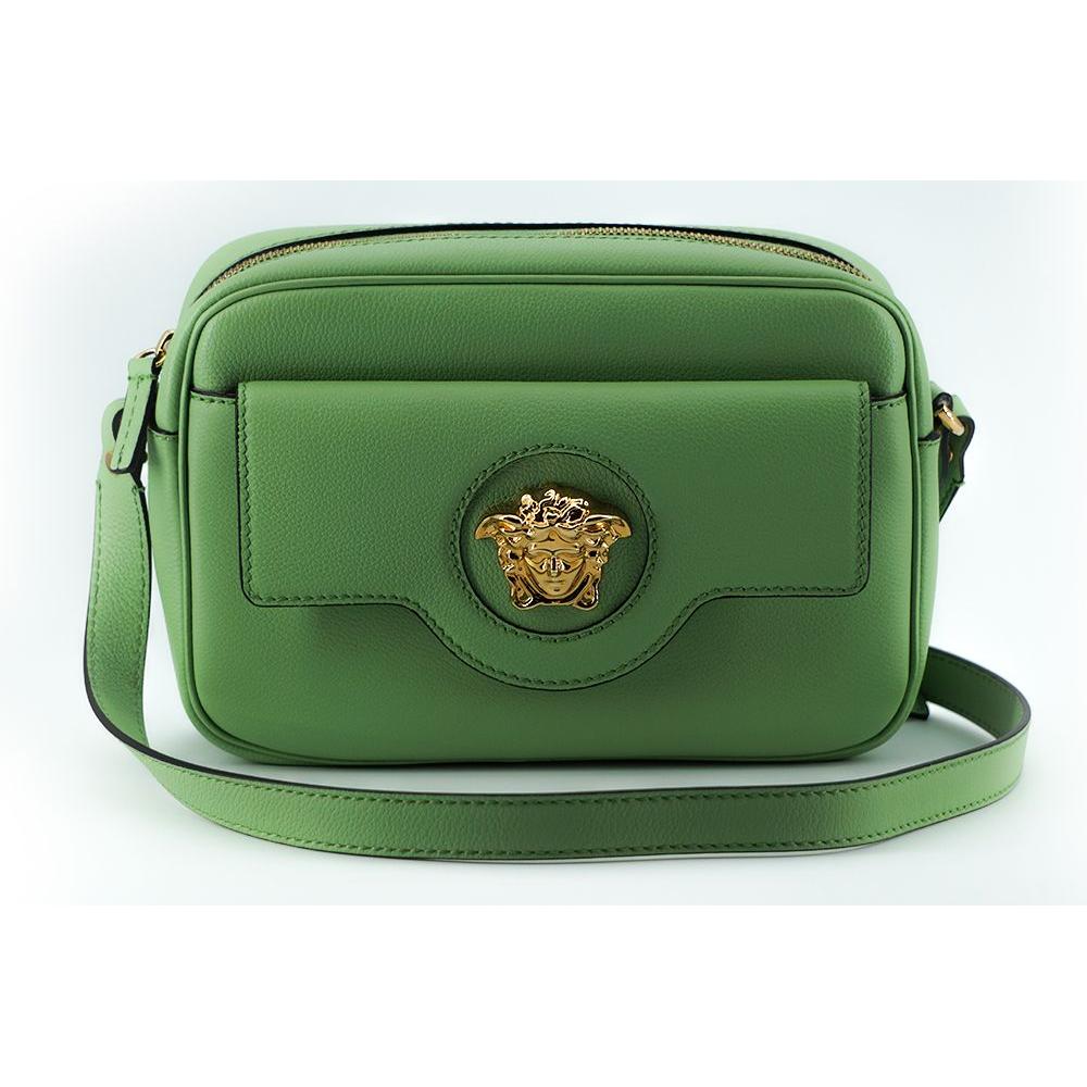 Versace Elegant Mint Green Leather Camera Case Bag