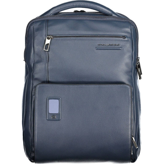 Piquadro Blue Leather Men Backpack