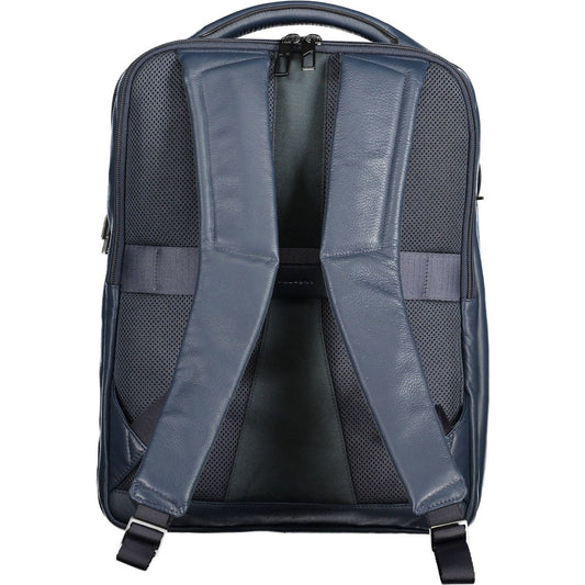 Piquadro Blue Leather Men Backpack