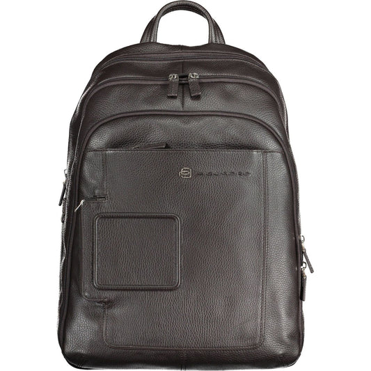 Piquadro Elegant Leather Backpack with Laptop Compartment Piquadro