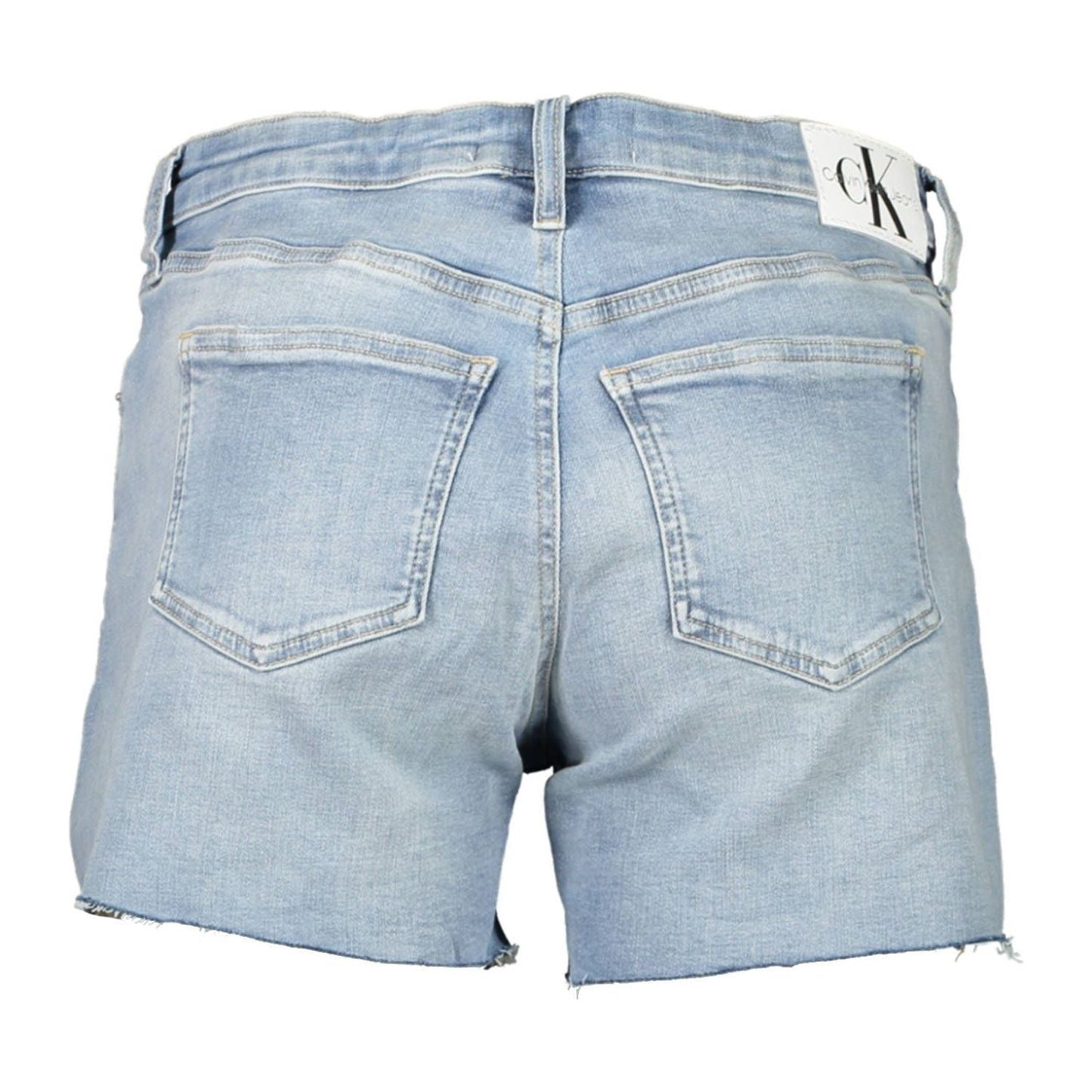 Calvin Klein Chic Light Blue Denim Shorts with Logo Detail Calvin Klein