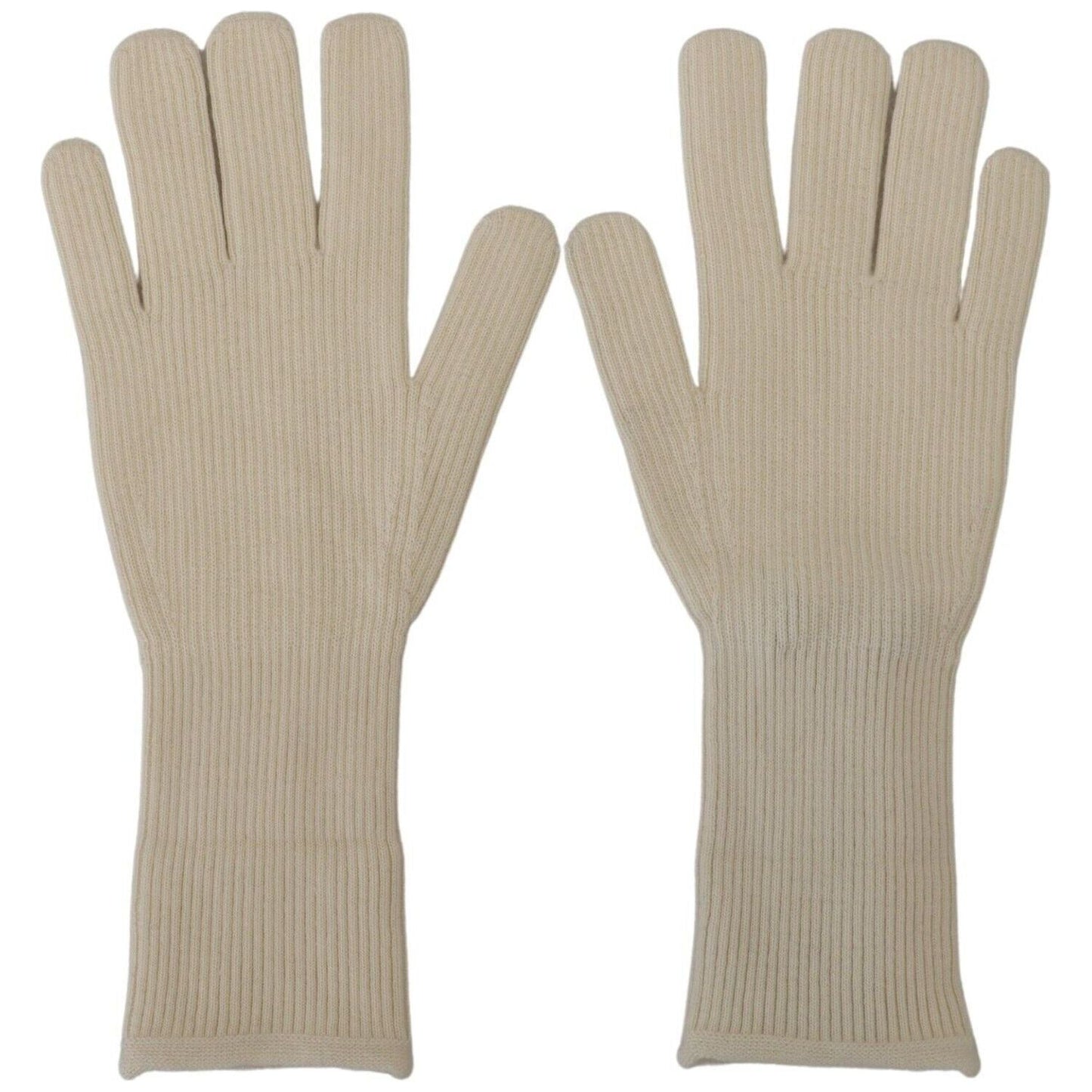 Dolce & Gabbana Elegant White Cashmere Gloves Dolce & Gabbana