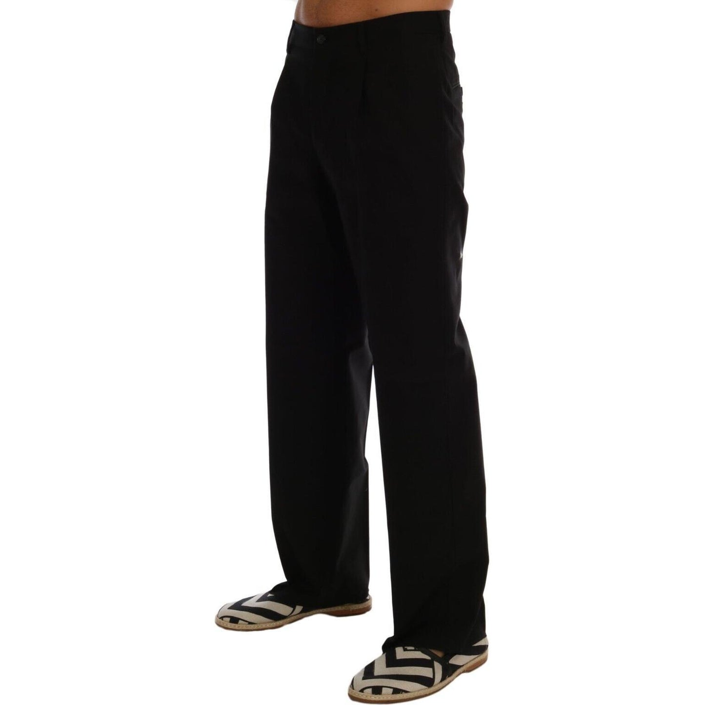 Dolce & Gabbana Elegant Black Cotton Stretch Pants Dolce & Gabbana