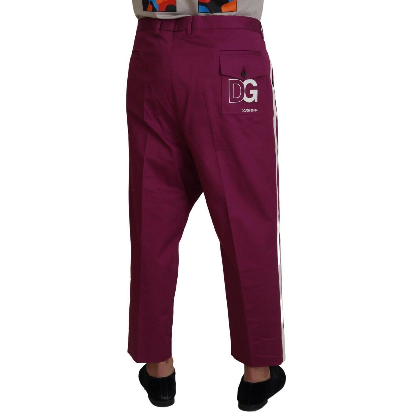 Dolce & Gabbana Elegant Magenta Cotton Stretch Pants Dolce & Gabbana