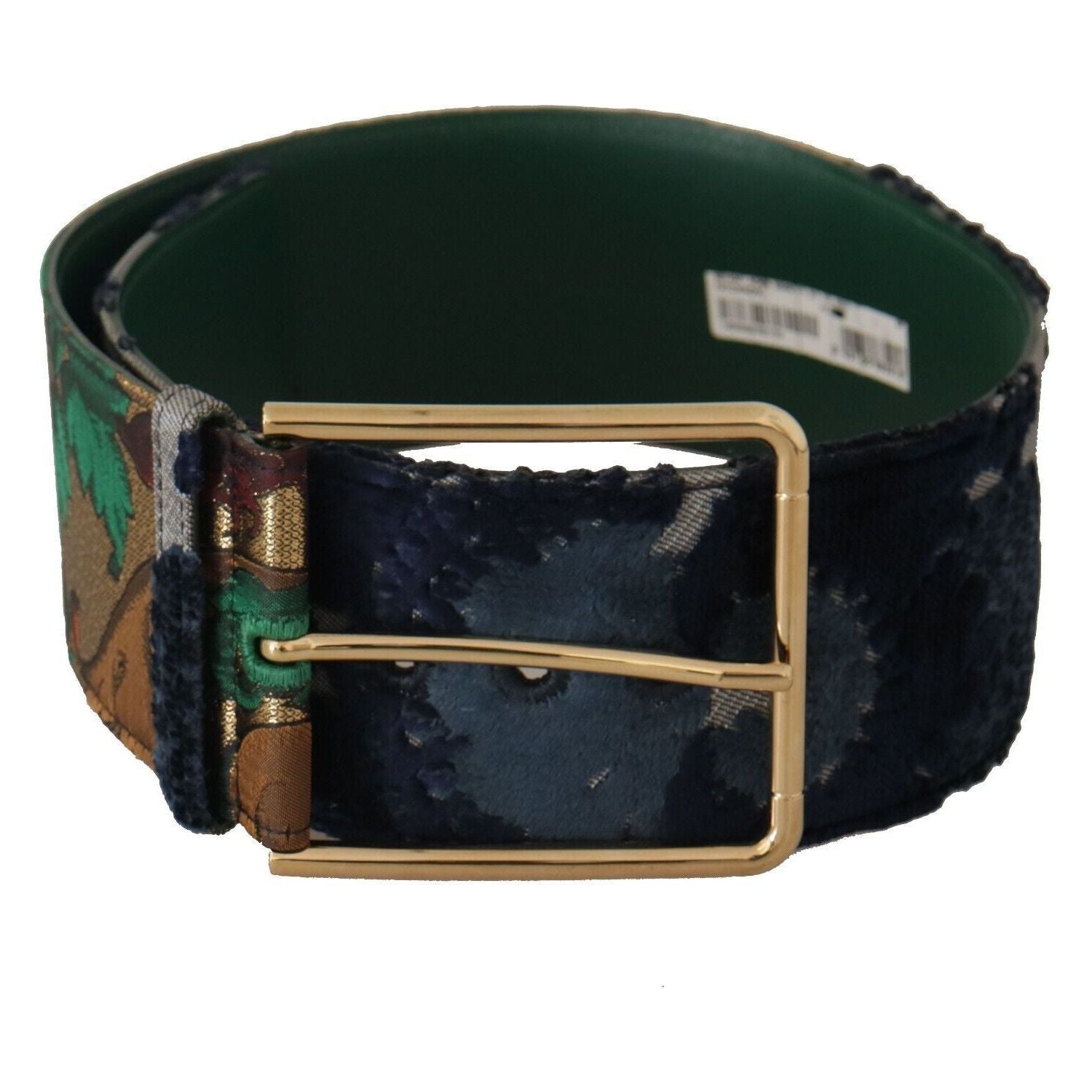 Dolce & Gabbana Elegant Leather Belt with Engraved Buckle