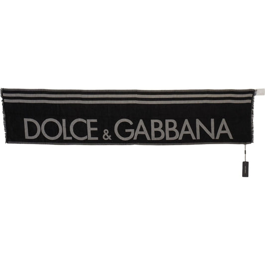 Dolce & Gabbana Elegant Monochrome Men's Scarf Wrap Dolce & Gabbana