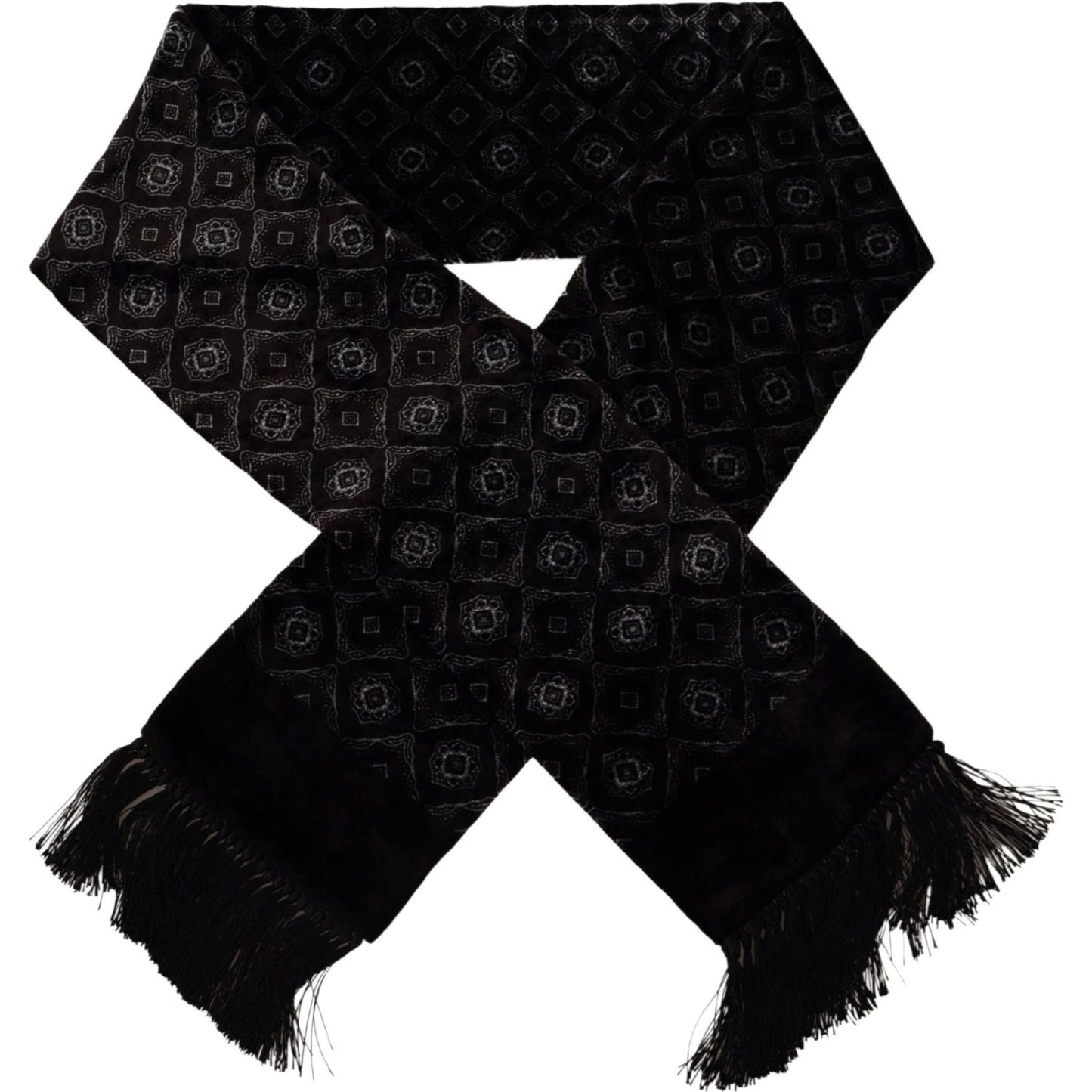 Dolce & Gabbana Luxurious Brown Silk-Blend Men's Scarf Dolce & Gabbana