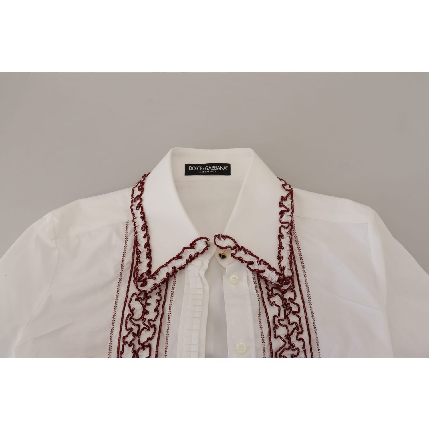 Dolce & Gabbana Elegant White Cotton Polo Top