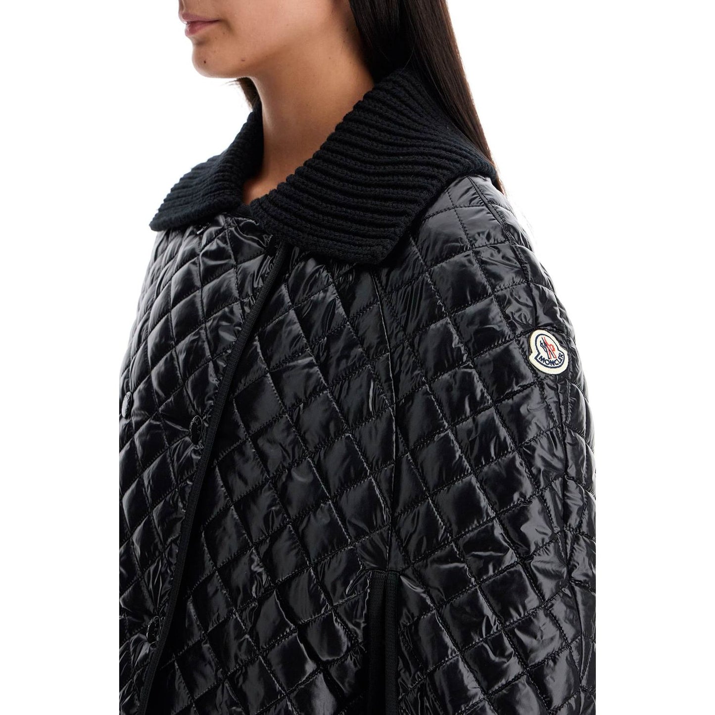 Moncler quilted cape with collar Jackets Moncler