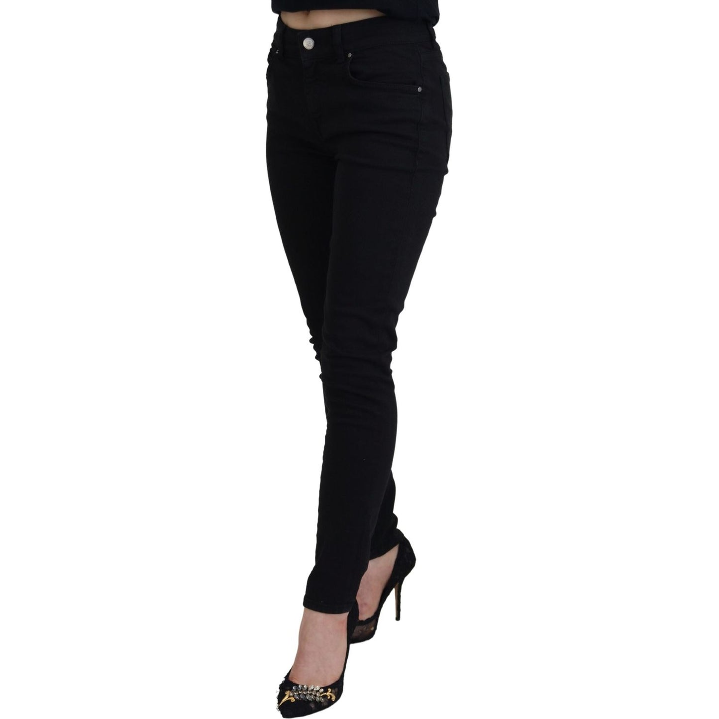 Dolce & Gabbana Chic Black Denim Pants – Timeless Elegance Dolce & Gabbana