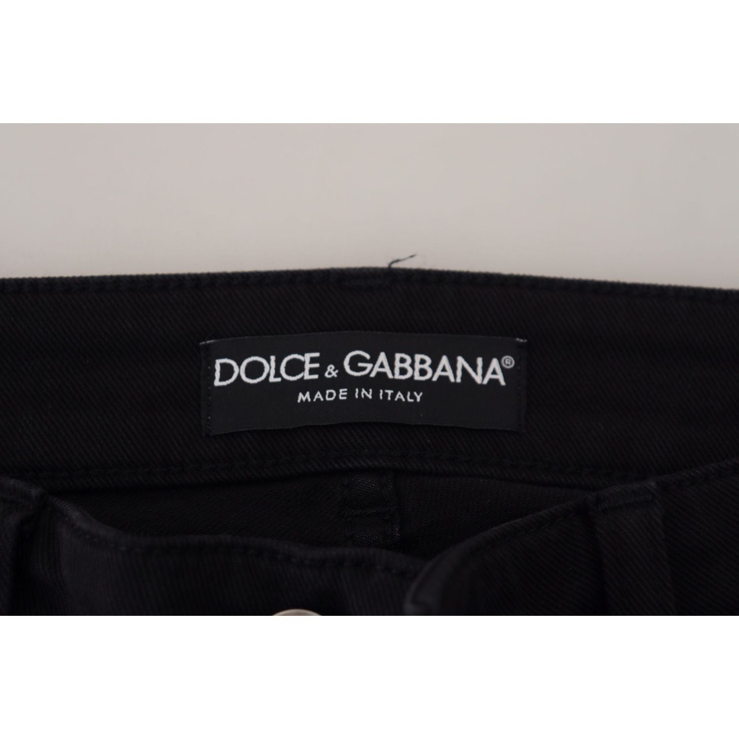 Dolce & Gabbana Chic Black Denim Pants – Timeless Elegance