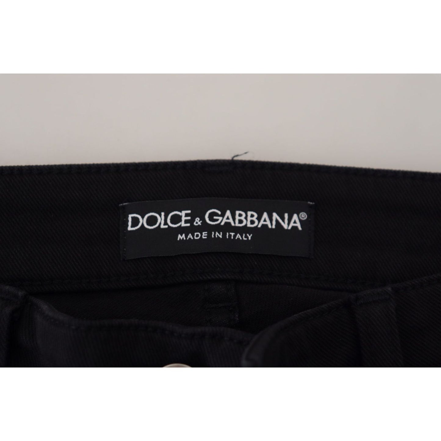 Dolce & Gabbana Chic Black Denim Pants – Timeless Elegance Dolce & Gabbana