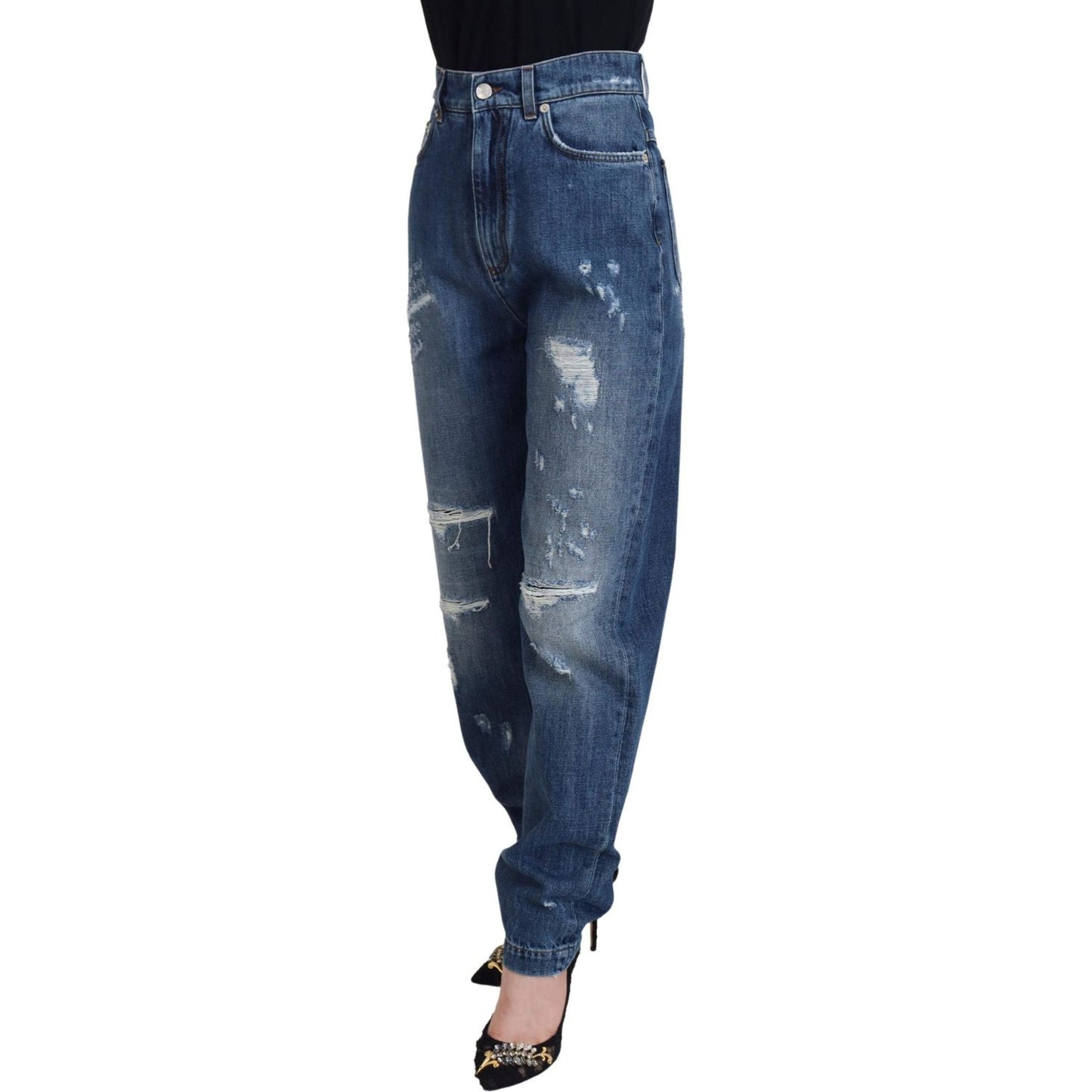 Dolce & Gabbana Elegant Tattered Denim Jeans Dolce & Gabbana