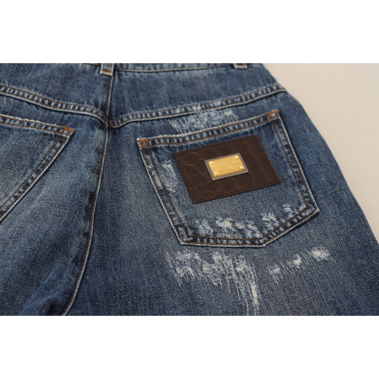 Dolce & Gabbana Elegant Tattered Denim Jeans Dolce & Gabbana