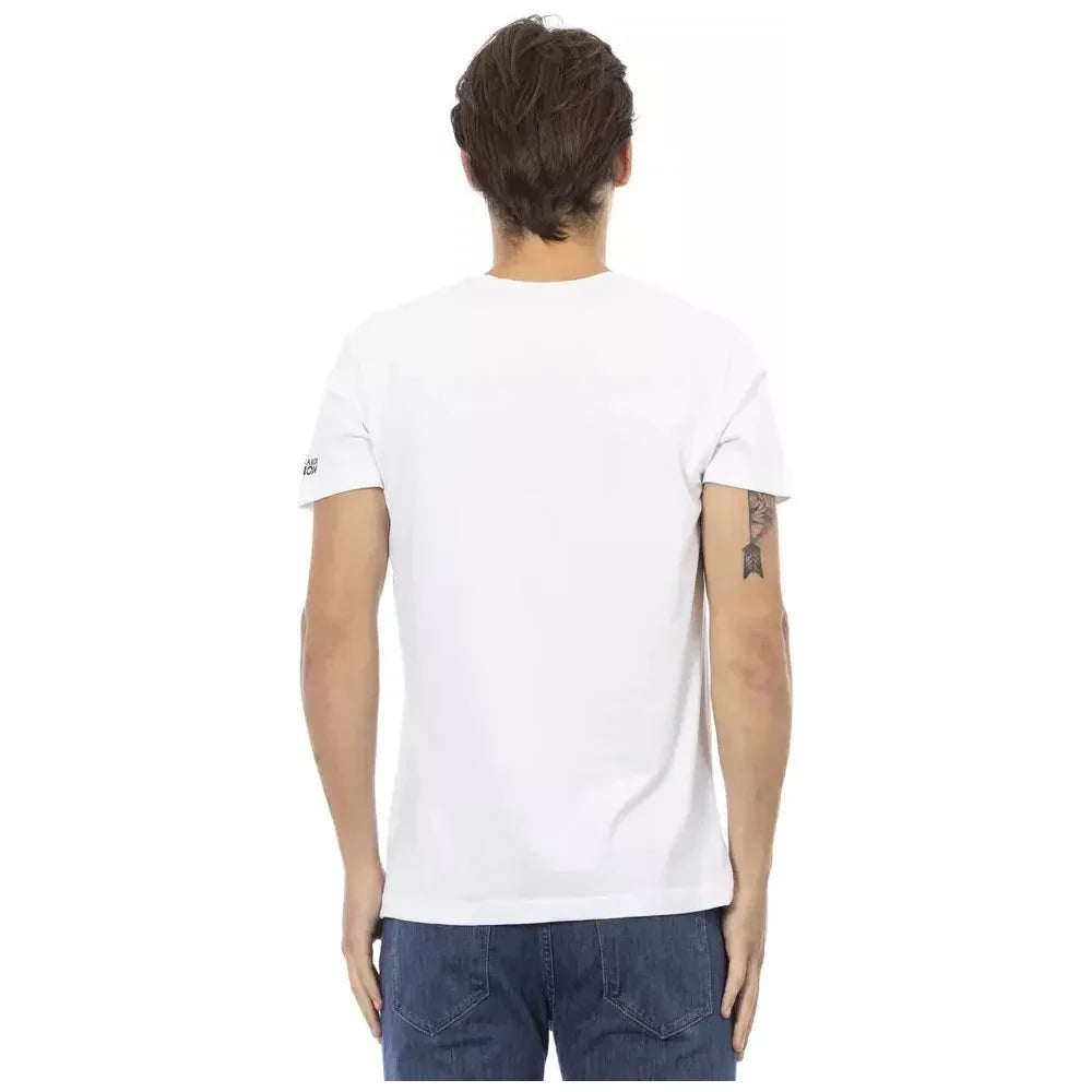 Trussardi Action White Cotton Men T-Shirt Trussardi Action