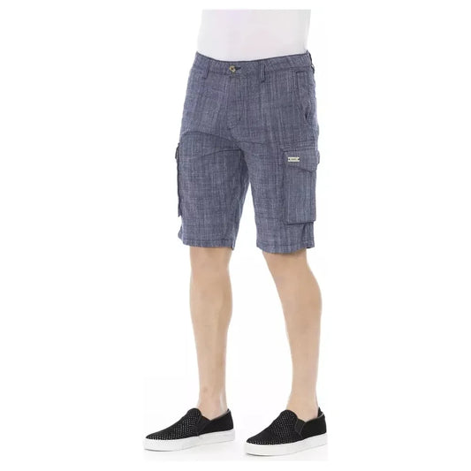 Baldinini Trend Blue Cotton Men's Cargo Short Baldinini Trend