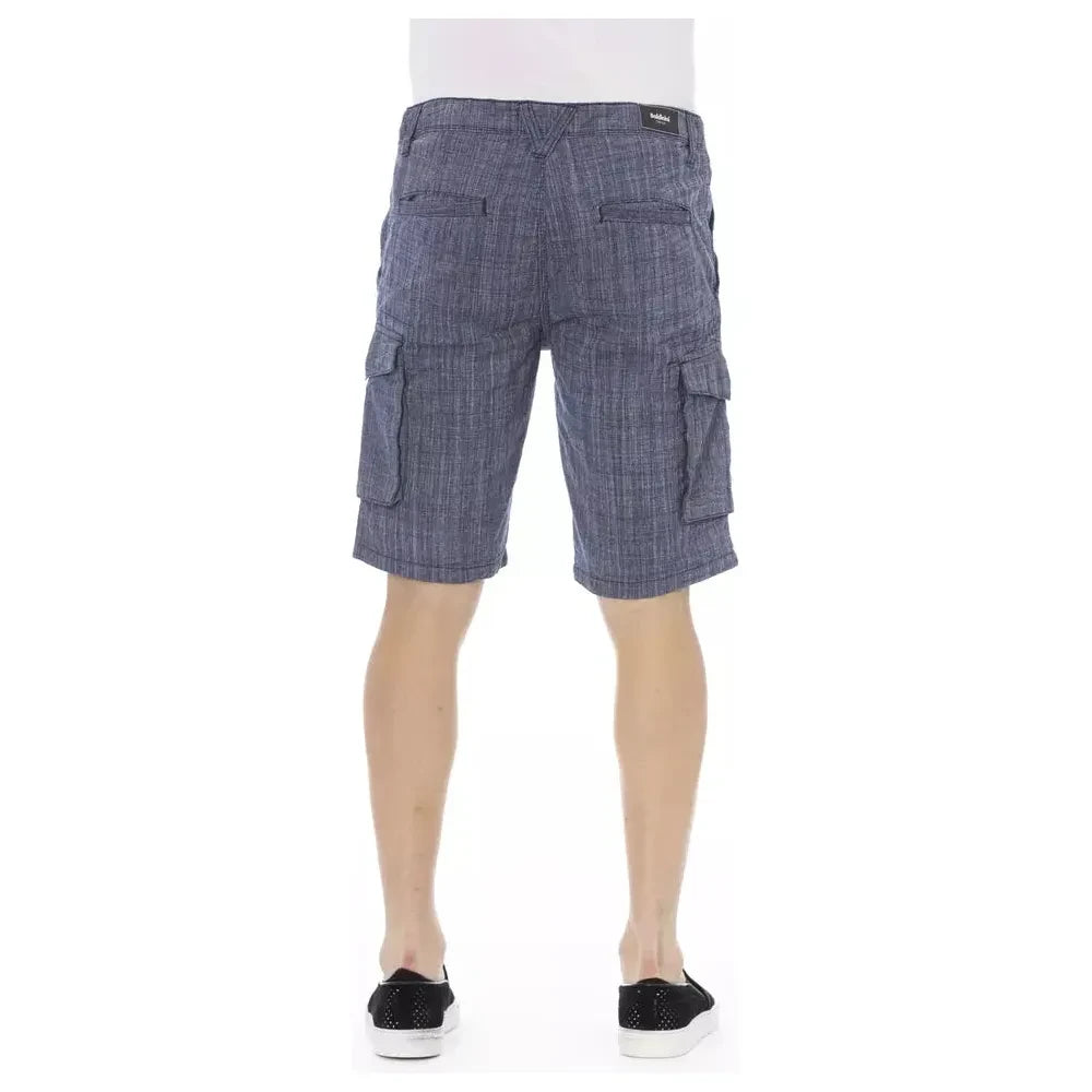 Baldinini Trend Blue Cotton Men's Cargo Short Baldinini Trend