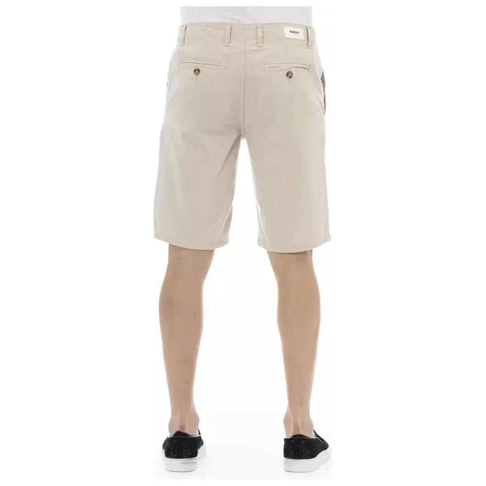 Baldinini Trend Beige Cotton Men Short Baldinini Trend