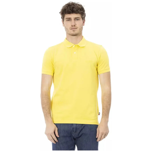 Baldinini Trend Yellow Cotton Men Polo Shirt Baldinini Trend