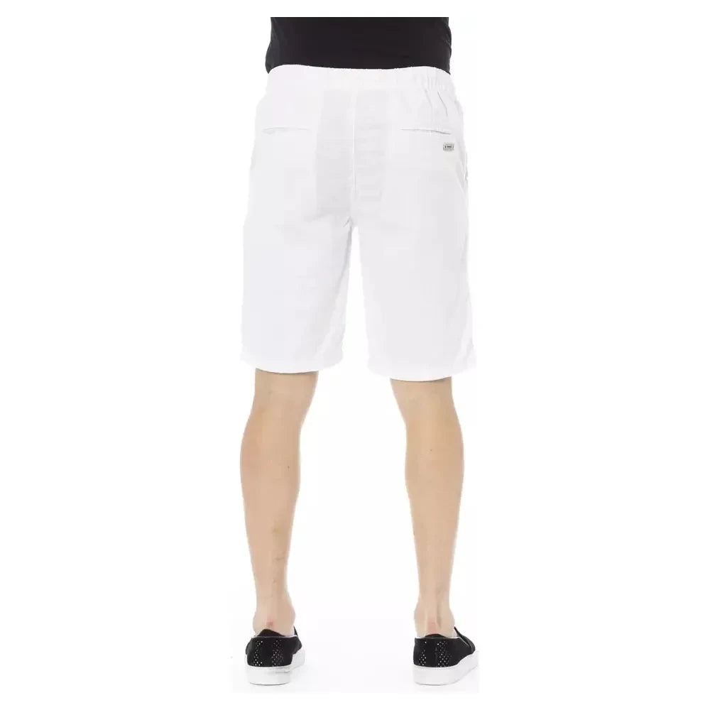 Baldinini Trend White Cotton Men Bermuda Short Baldinini Trend