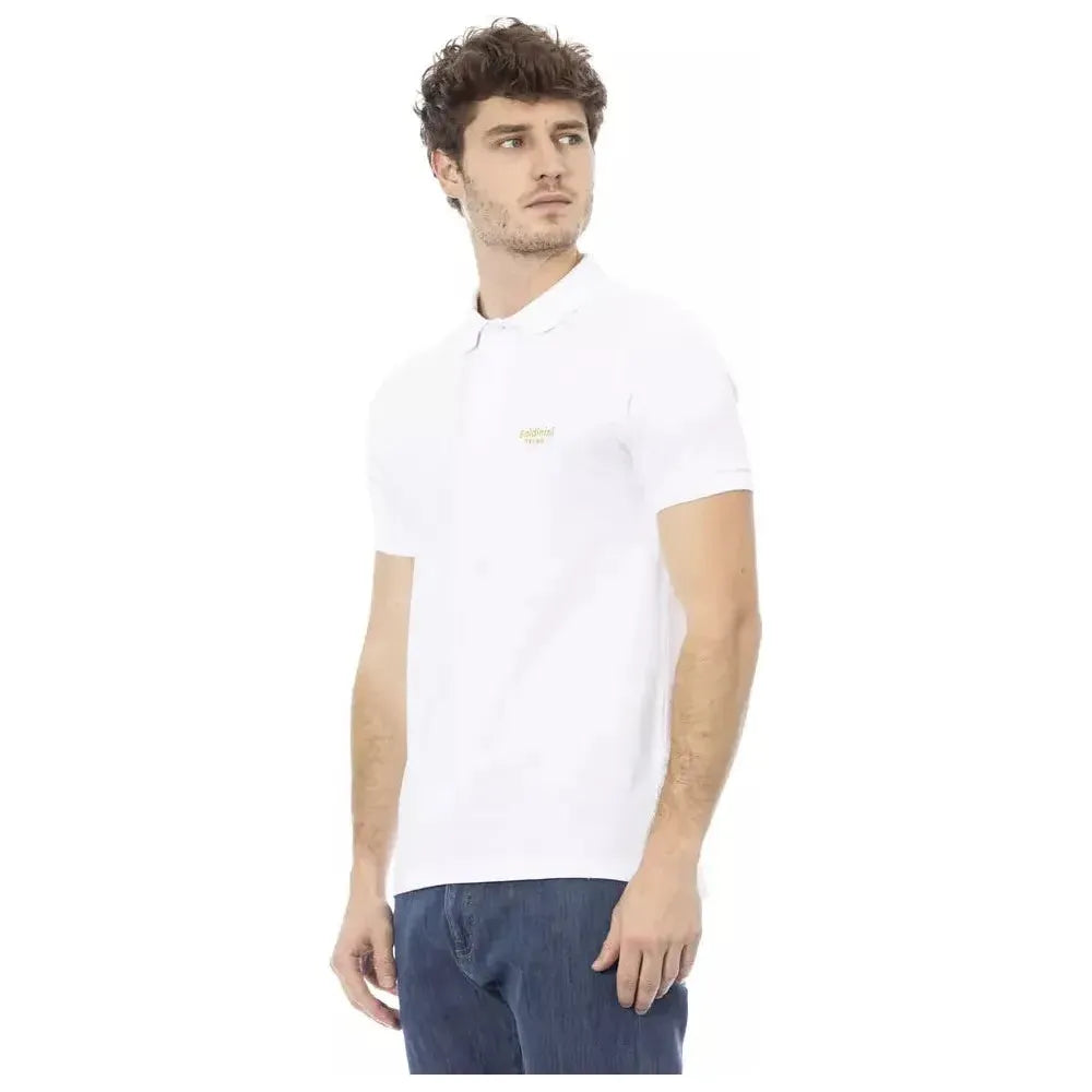 Baldinini Trend White Cotton Men Polo