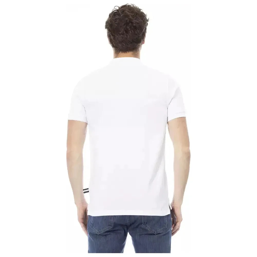 Baldinini Trend White Cotton Men Polo