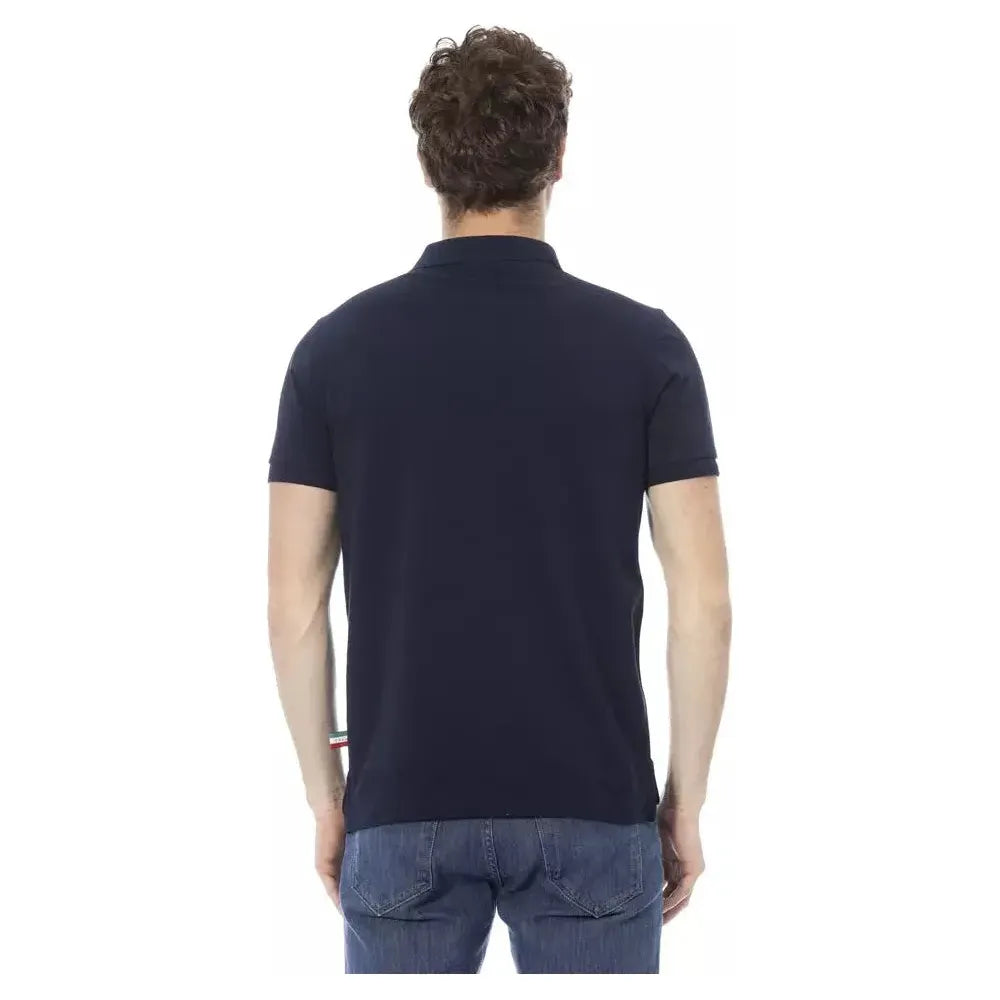 Baldinini Trend Blue Cotton Men Polo