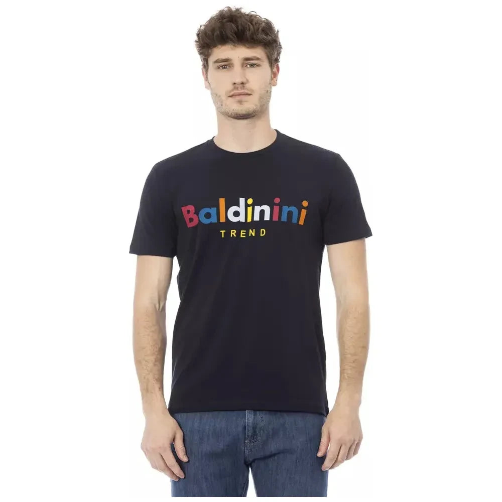 Baldinini Trend Blue Cotton Men T-Shirt Baldinini Trend