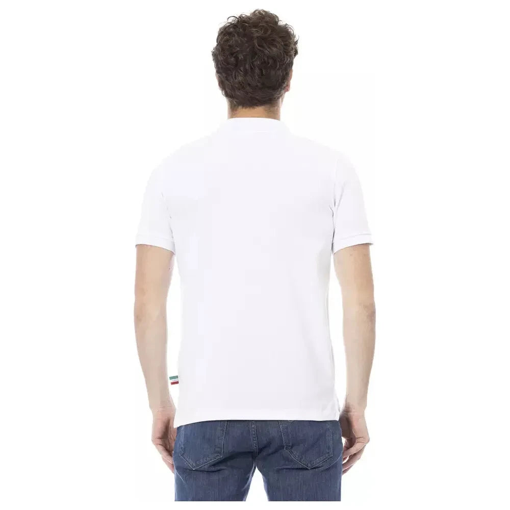 Baldinini Trend White Cotton Men Polo-Shirt Baldinini Trend