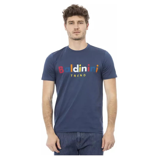 Baldinini Trend Blue Cotton Men T-Shirt Baldinini Trend