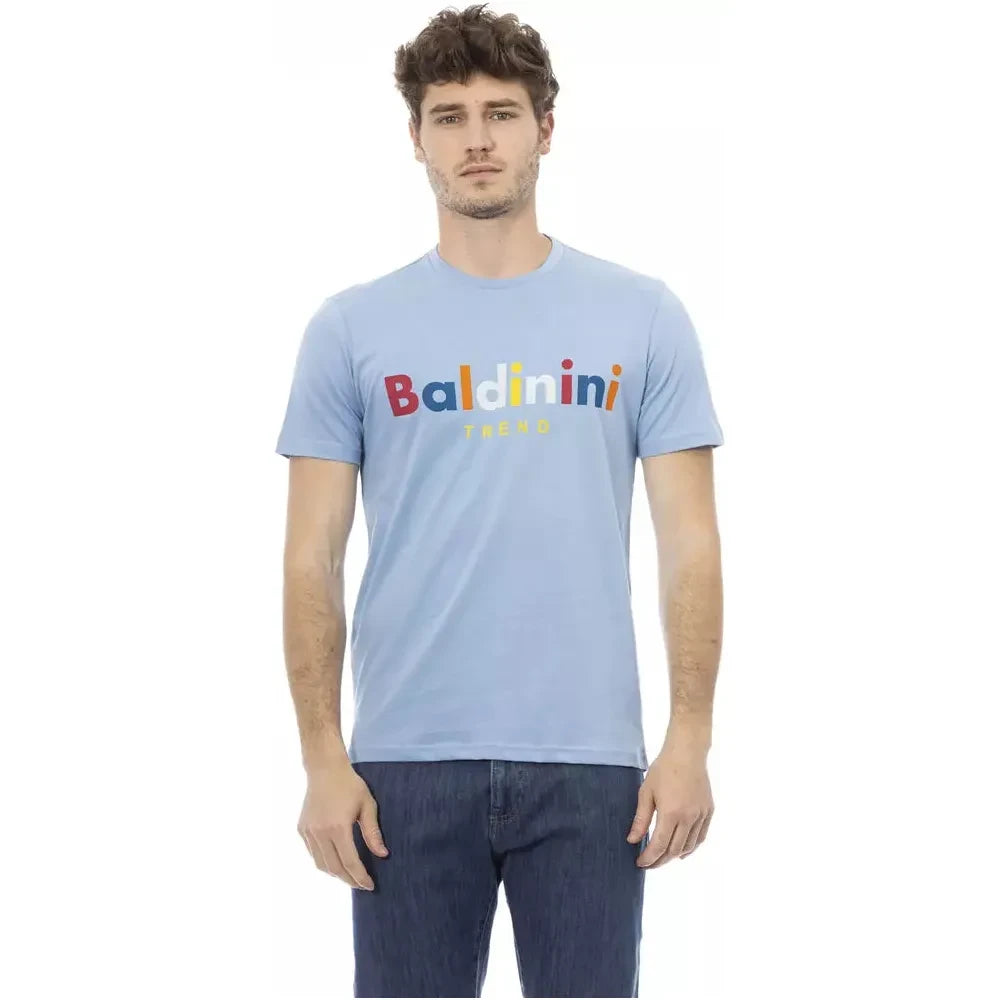 Baldinini Trend "Light Blue Cotton Men T-Shirt" Baldinini Trend