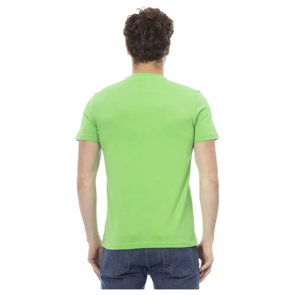 Baldinini Trend Green Cotton Men T-Shirt Baldinini Trend