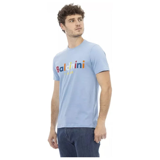 Baldinini Trend "Light Blue Cotton Men T-Shirt" Baldinini Trend