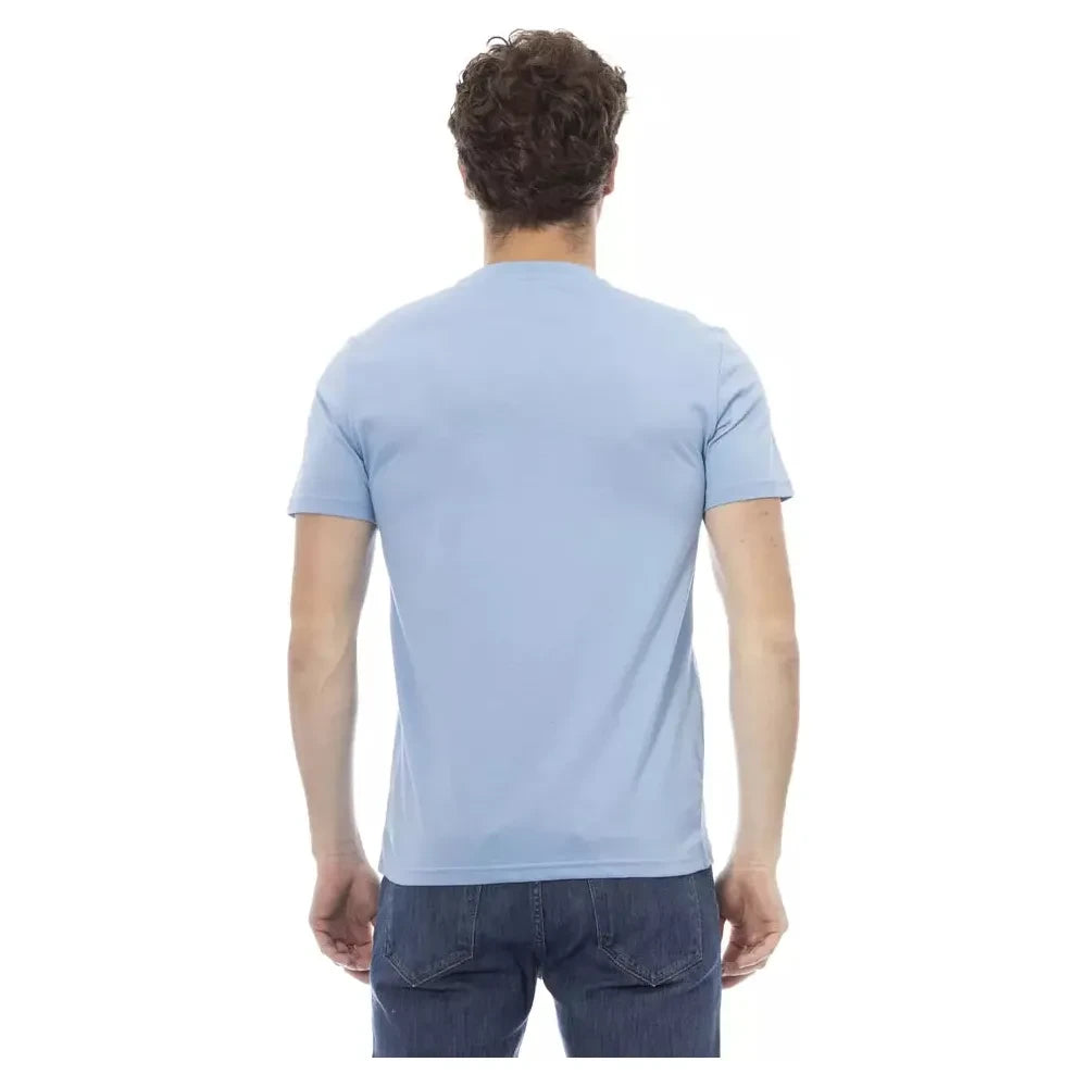 Baldinini Trend "Light Blue Cotton Men T-Shirt" Baldinini Trend